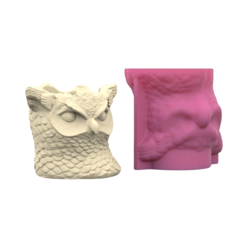 Handmade Silicone Owl Pots for Succulent Planters Concrete Projects