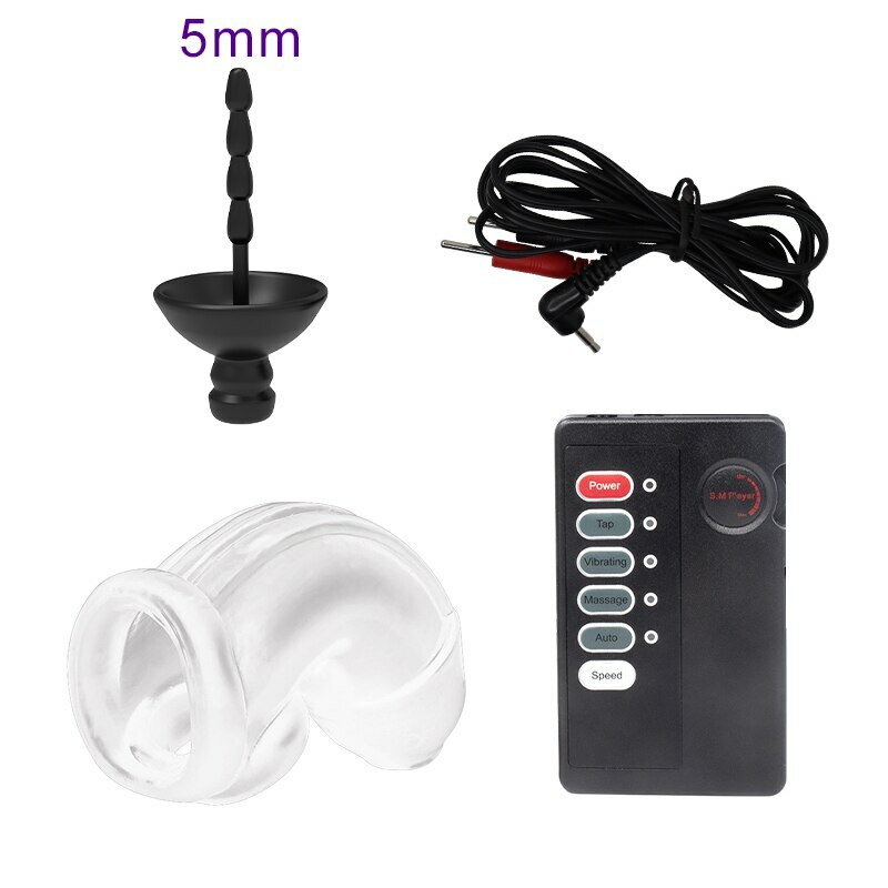New Male Chastity Cage Ball Stretcher Device