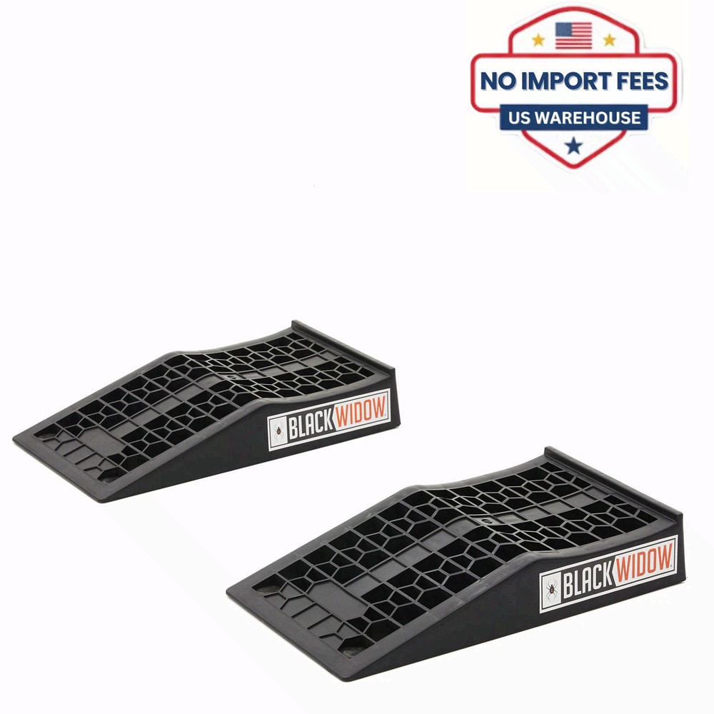 Black Widow Plastic Low Profile Car Ramps 10,000 lb. Capacity ship fast