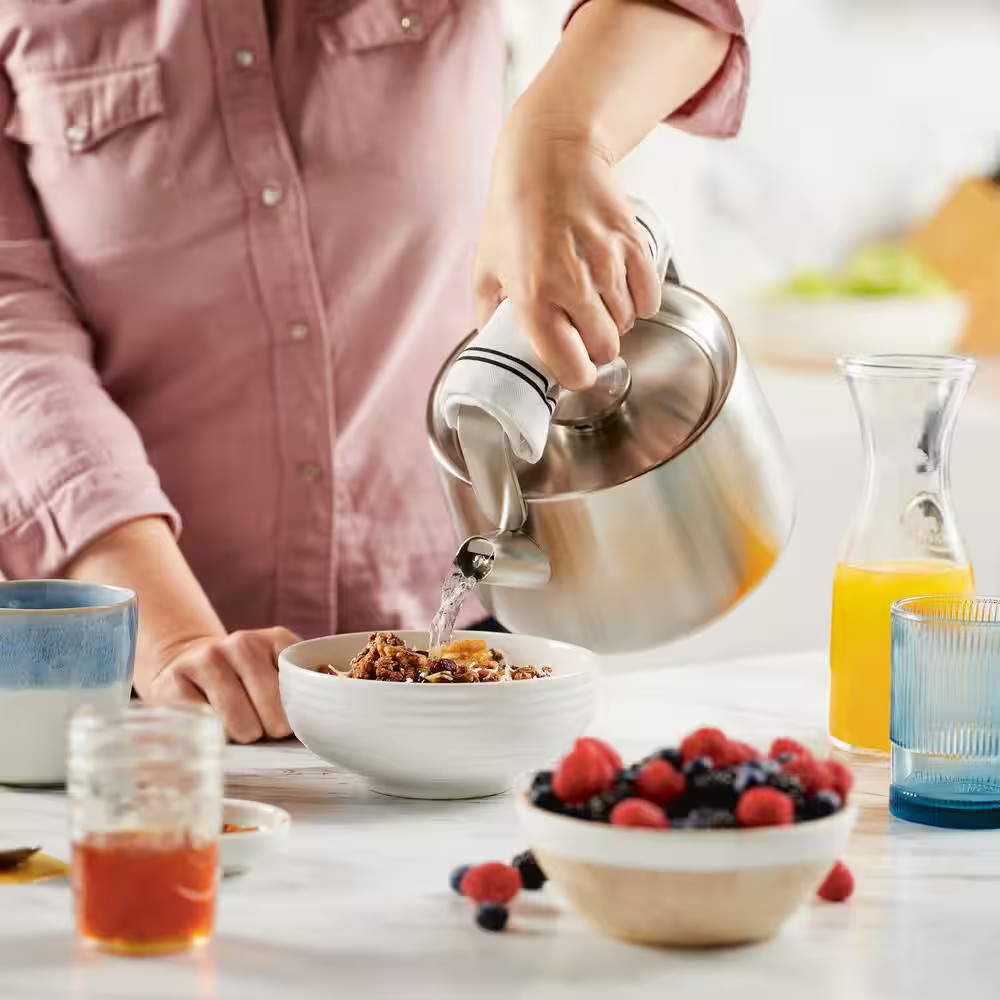 7.6-Cup Stainless Steel Induction Teakettle with Whistle