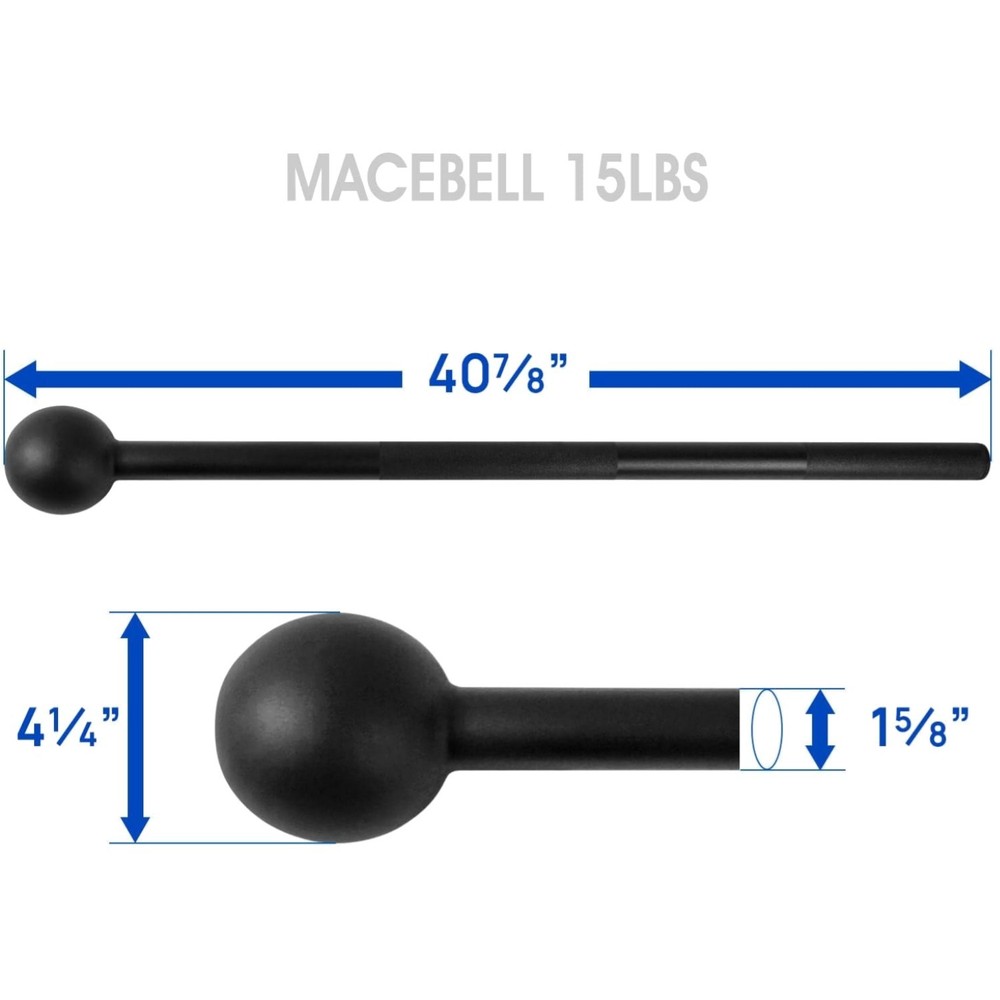 Dynamic 15lb Steel Mace - Enhance Strength & Flexibility