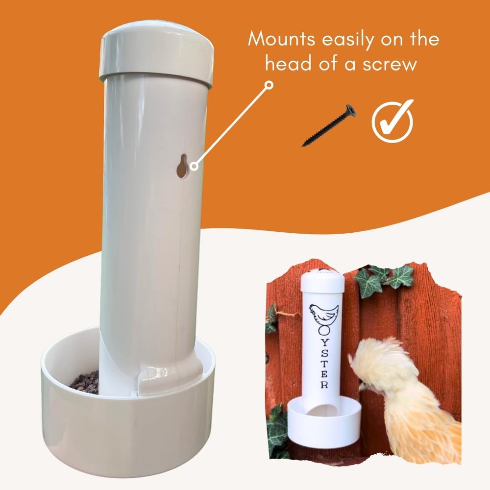 Chicken Oyster Shell Feeder and Grit Feeder Combo