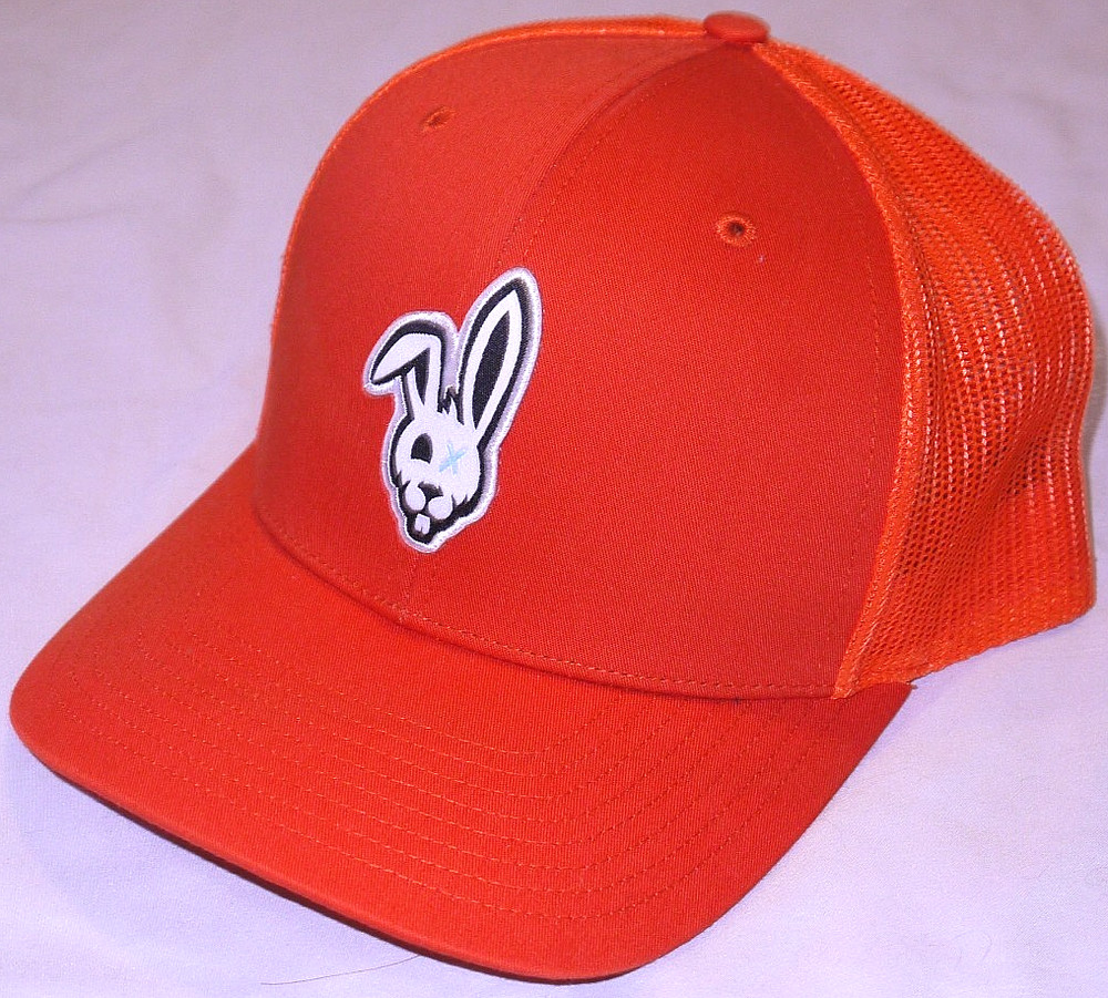 EUC Orange WAGGLE GOLF Rabbit Mesh Trucker Cap Hat