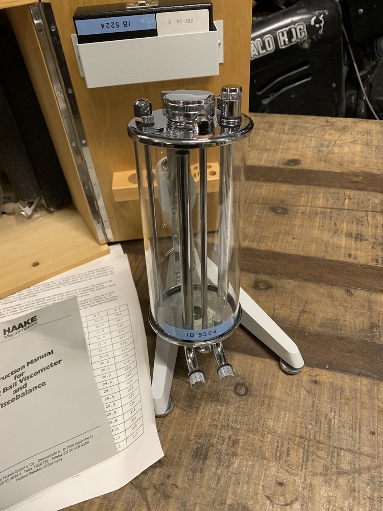 Vintage Viscosity Falling Ball Viscometer complete with box