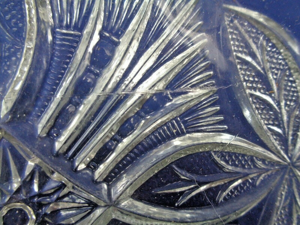 Vintage Crystal Candy Bowl - Floral Pattern