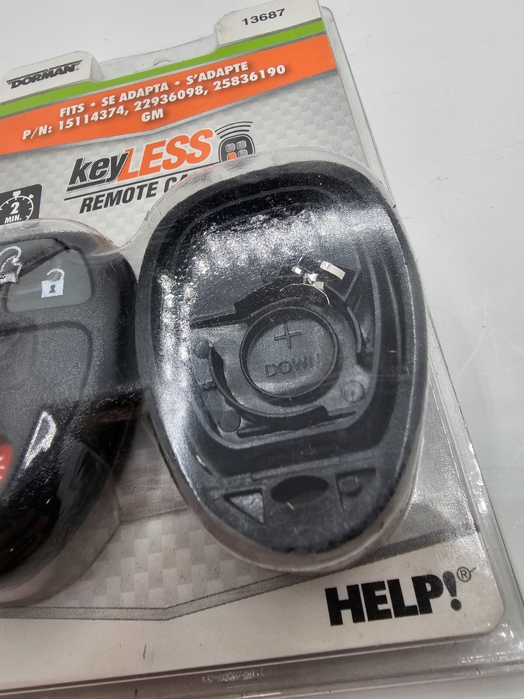 (QTY 2) Dorman Keyless Entry Transmitter Cover Remote Case 13687