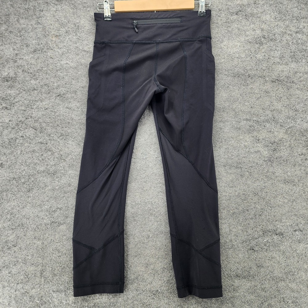 Lululemon Leggings Womens 4 Capri Length Black Pull On Activewear