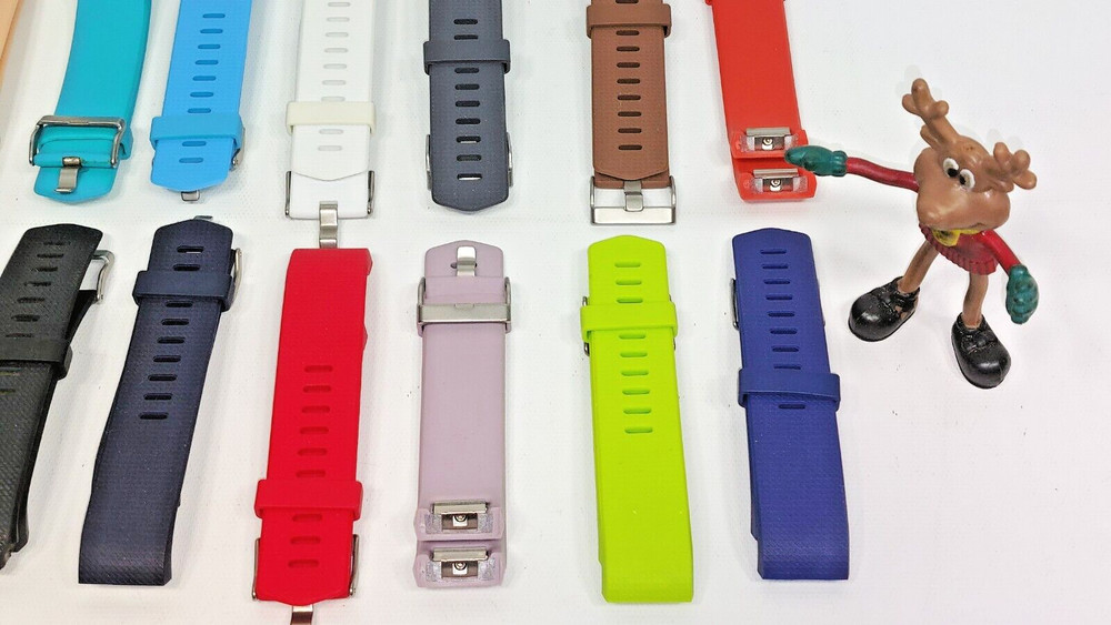 14 New Curved Rubber Fitbit Clip Tracker/Watch Style Strap Silicone Bands