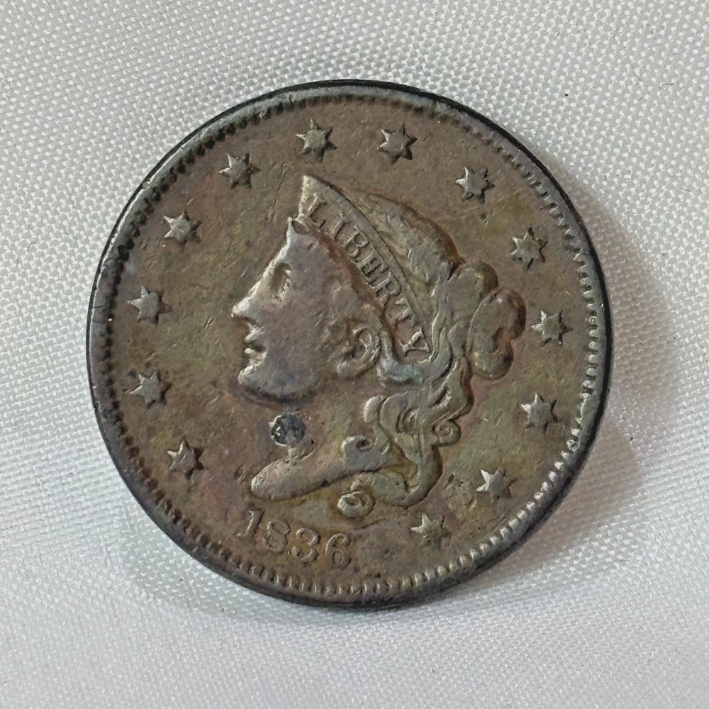 1836 Large Cent Coronet Head