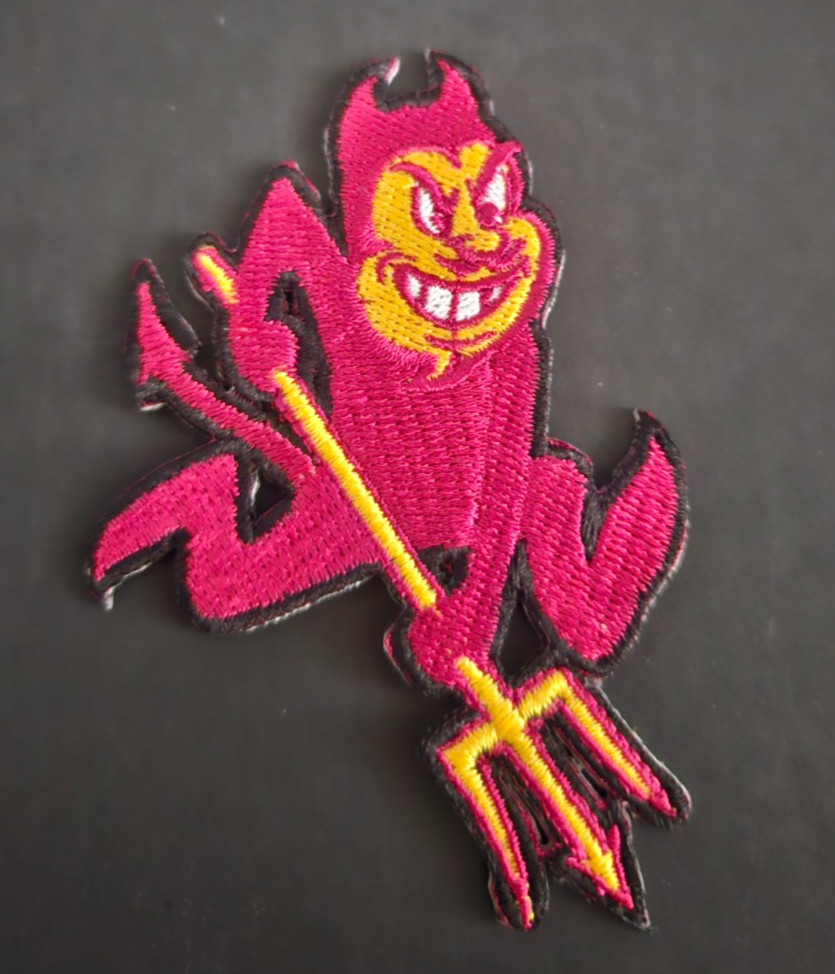 Arizona State Sun Devils 3”X2” Iron On Embroidered Patch FREE Shipping!!
