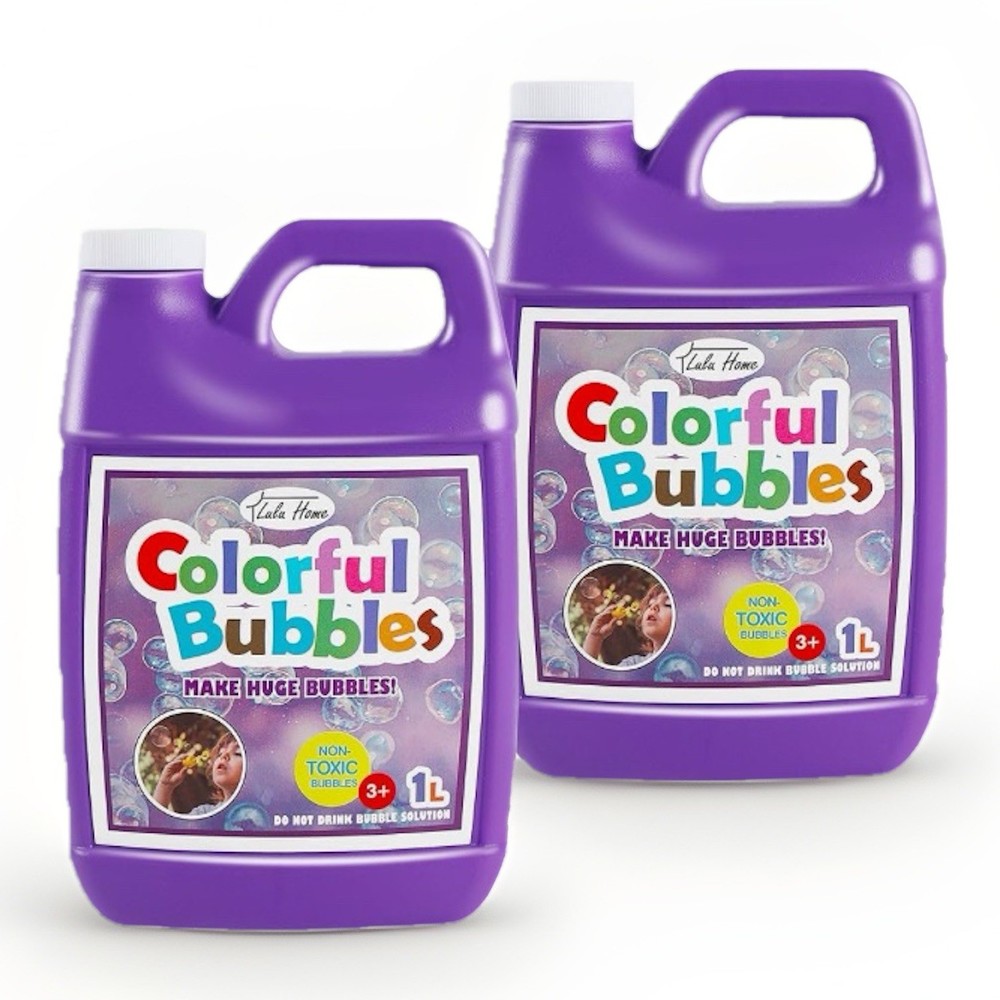 2 Packs Concentrated Bubble Solution, 1 L/ 33.8 OZ Refill for Bubble Machines