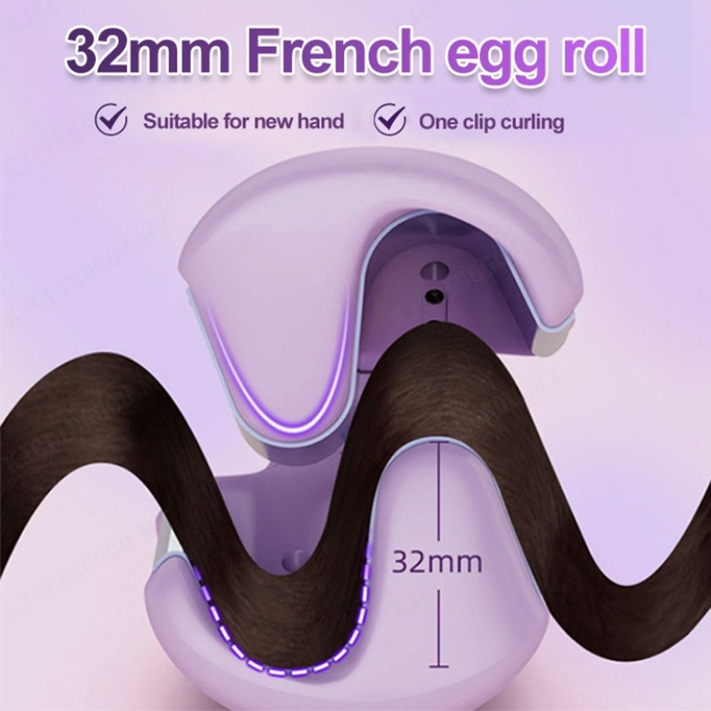 French Wave Curling Iron 32mm Simplicity Deep Wave Egg Roll Curling Iron Crimper