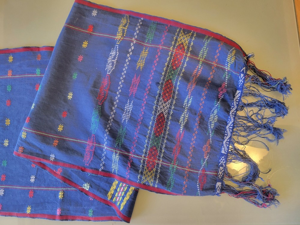 Blue Cotton Tablerunner 14 x 54"