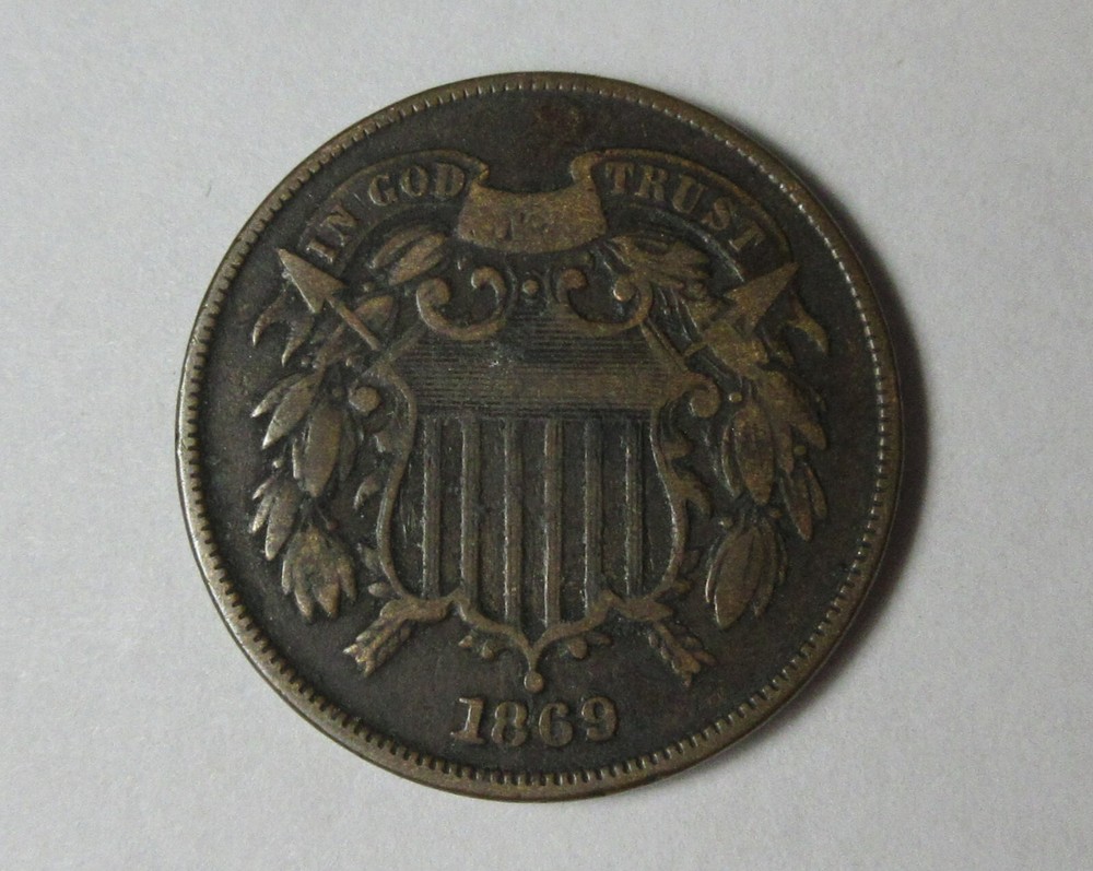 1869 Two Cent -XF- (#512e)