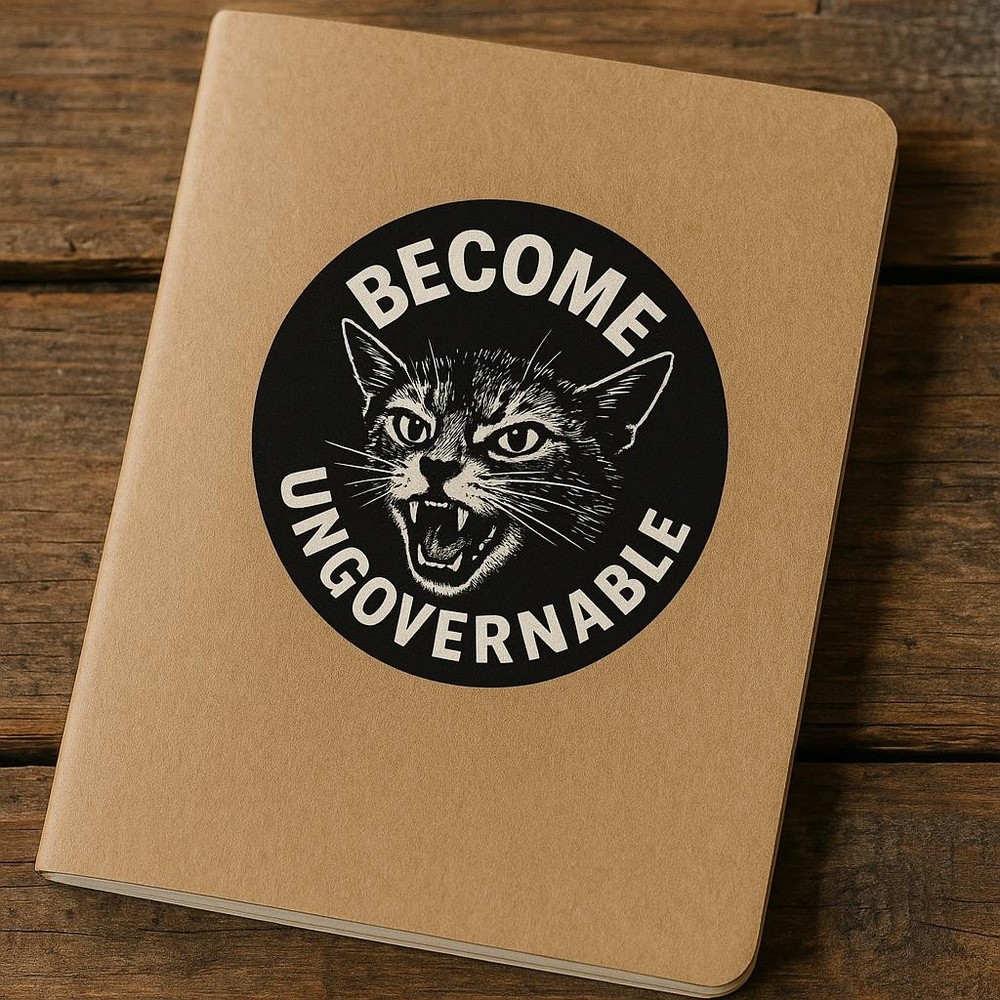 Become Ungovernable Cat Sticker