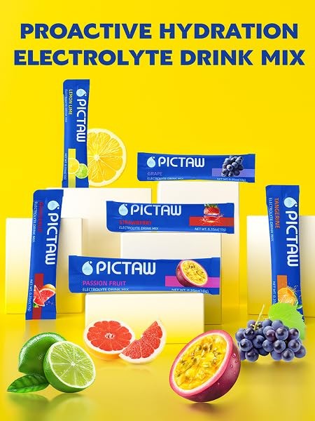 Electrolytes Powder Packets,30 Hydration Sticks, Electrolyte Drink Mix for Da...