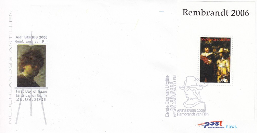 Netherlands - Dutch Antilles FDC Issue 2006 (387a) Painter Rembrandt