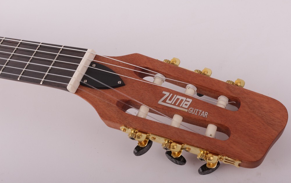 nylon string electric classical guitar travel portable built in effect