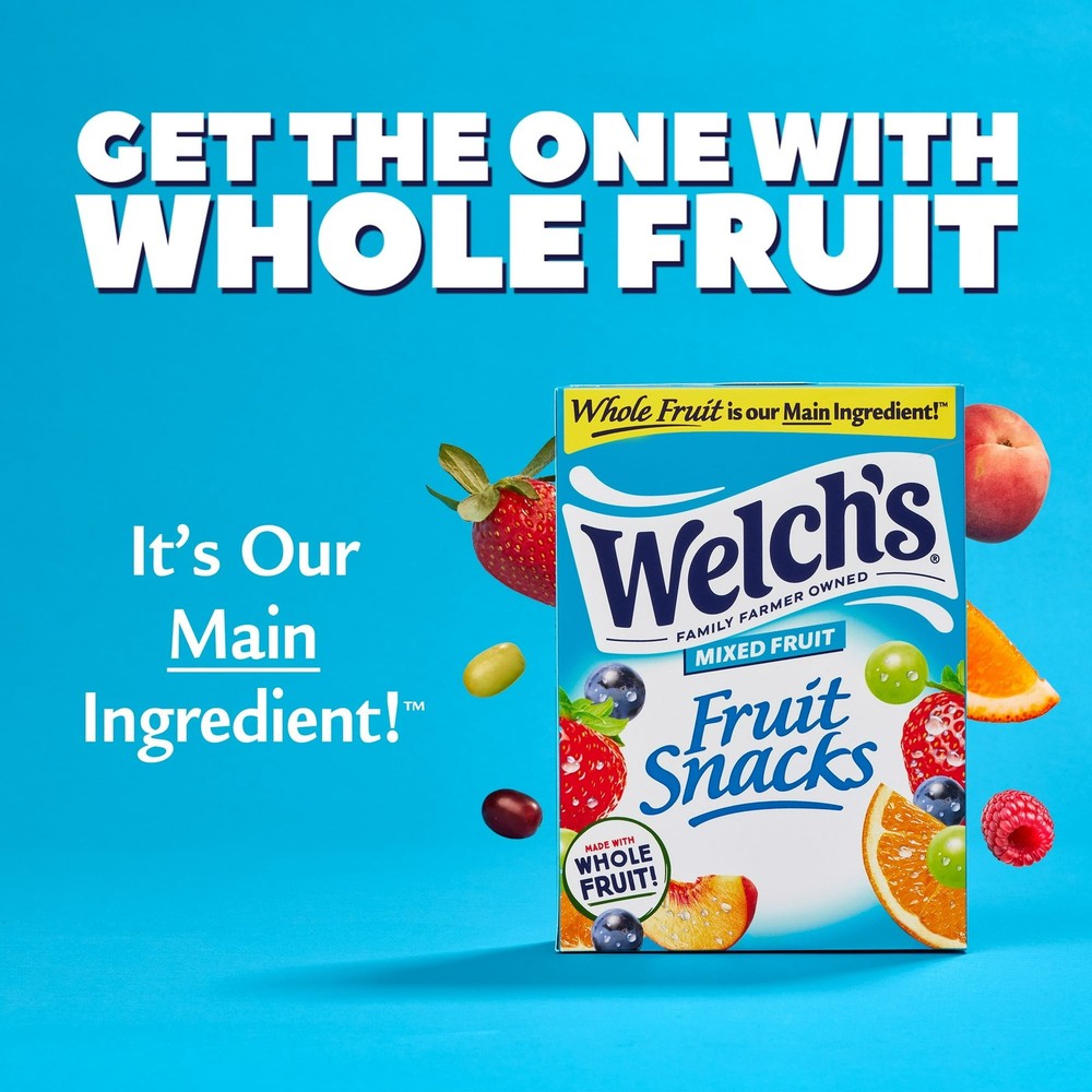 Welch's Made With Real Fruit Fruit Snacks Mixed Fruit 0.8 oz 40 Count