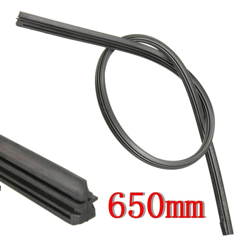 Auto Windshield Wiper Blade Refill Frame 2 PCs 25-1/2" 8 mm Replacement Rubber