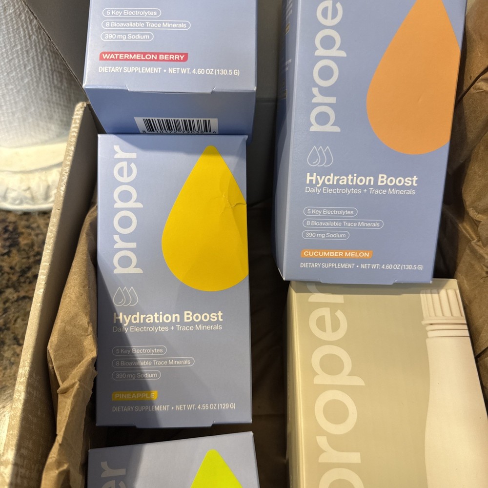 Proper Hydration Bundle Boost Stick 60 Packs,Electrolytes+Trace Minerals/bottle