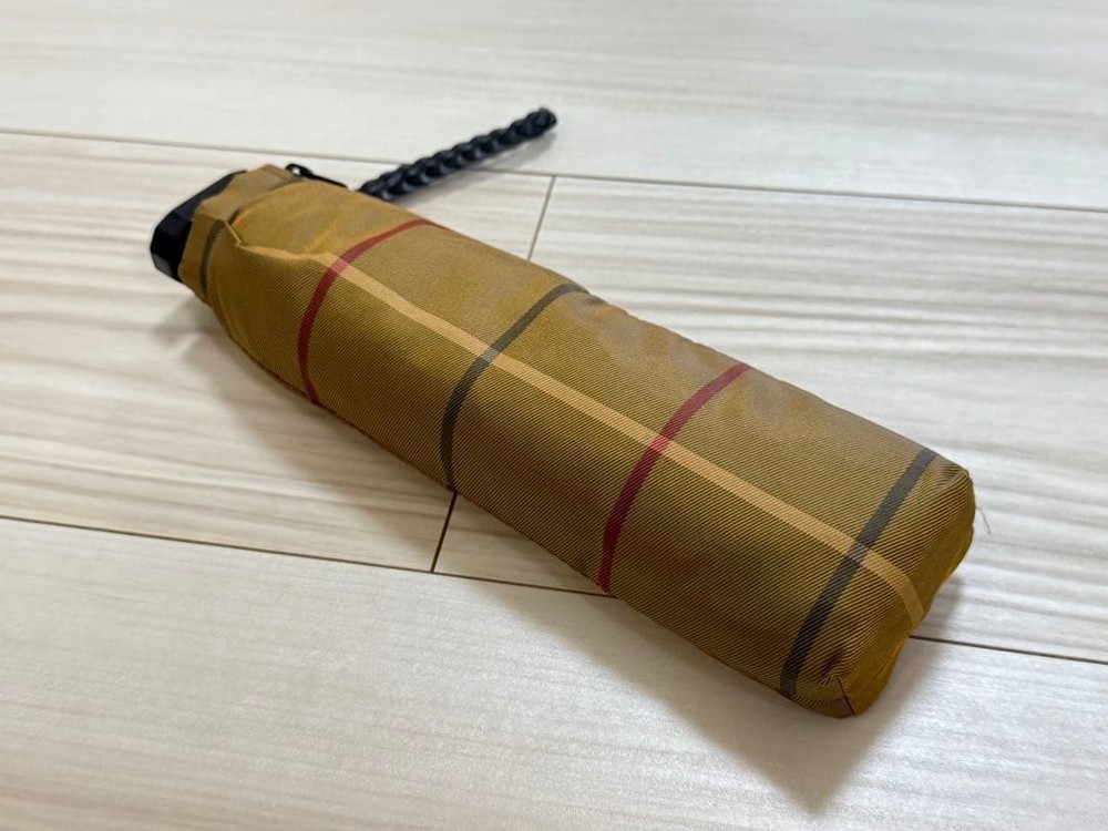 Burberry Folding Umbrella Checked Pattern Compact Ready to Use Authentic
