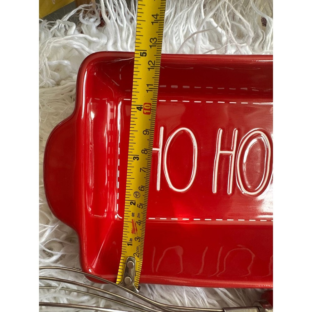 Rae Dunn Bake Dish serving Red spoons and whisk Set