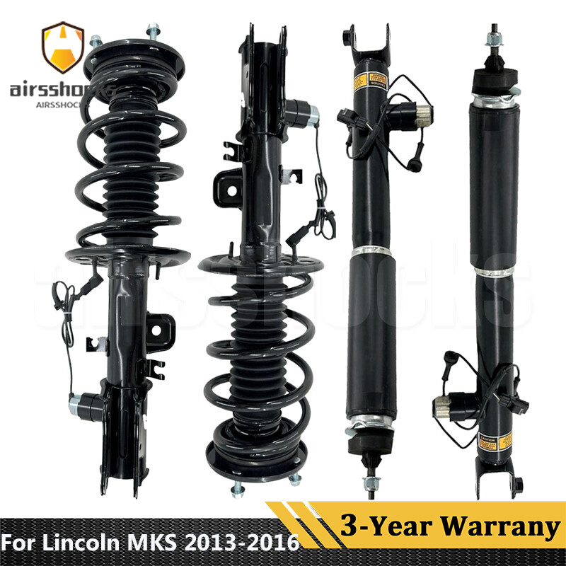 4PCs Front & Rear Shock Struts Assembly w/ Electronic Fit Lincoln MKS 2013-16