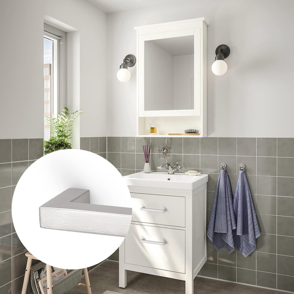 Silver Brushed Square Modern Cabinet Handle Pulls Kitchen Drawer Stainless Steel