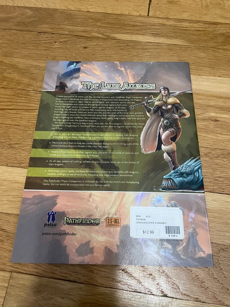 Pathfinder RPG Dragonslayer's Handbook RPG D&D 3.5 D20