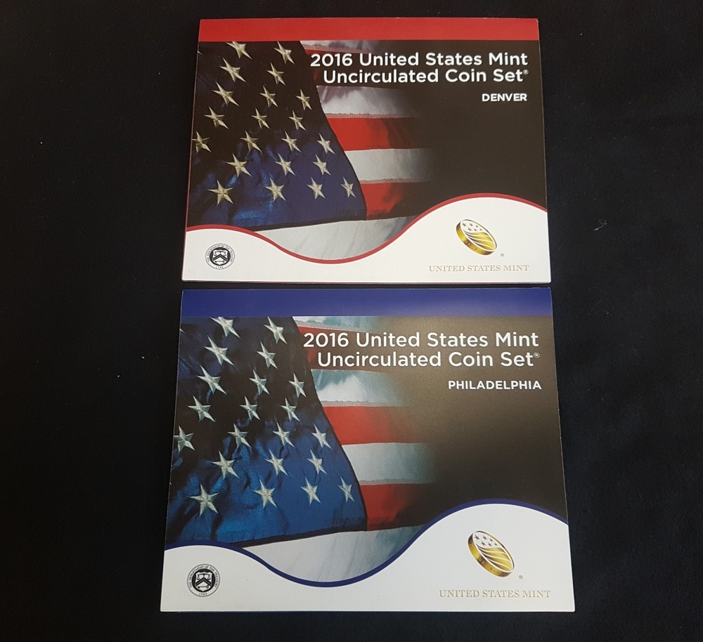 2016 Mint Set. Complete. 26 coin set. Includes 13 each "P" and "D" Mint
