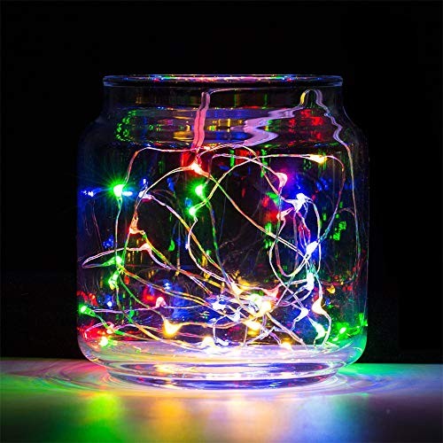 2 Pack with Timer Function Battery Operated Dewdrop Led Lights,Mini Multicolor