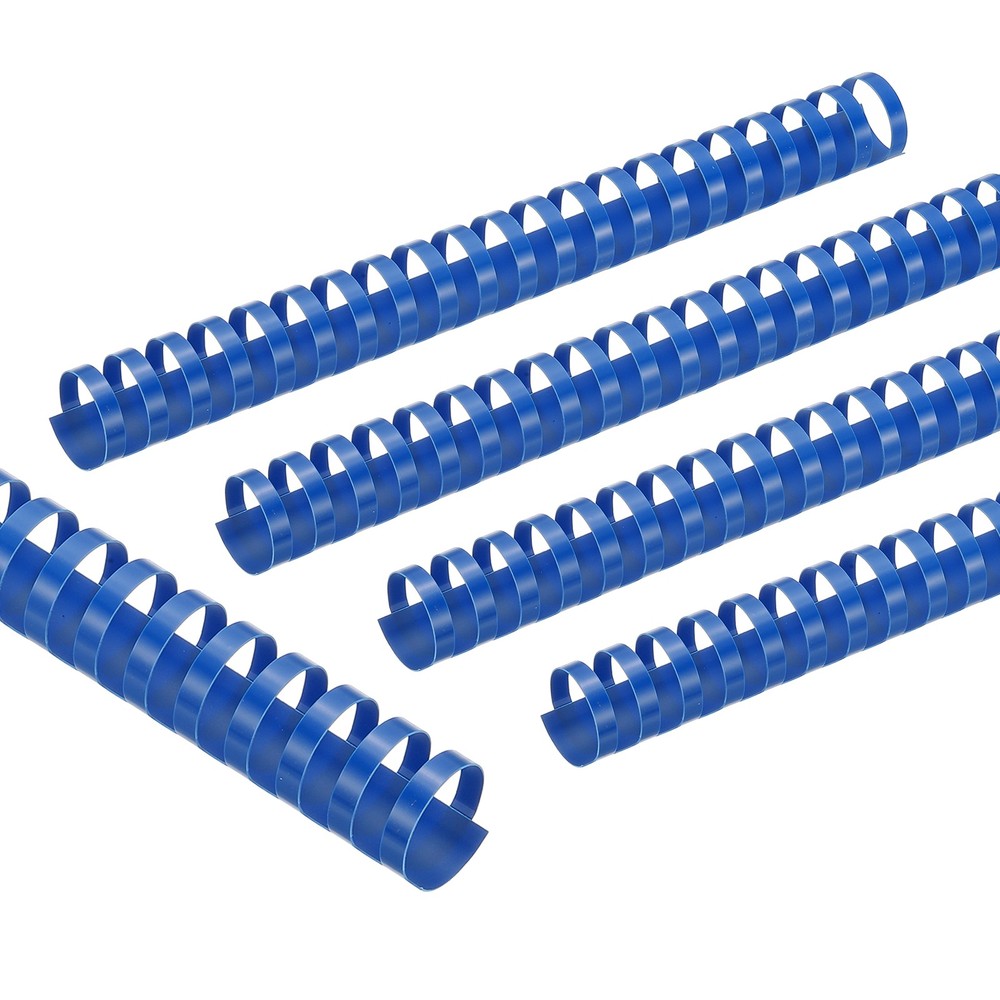 10 Pcs 28mm (1-1/8") Plastic Binding Combs 240 Sheet Capacity 21 Rings, Blue