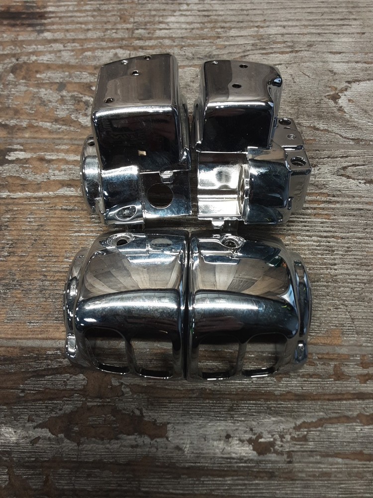 Harley Davidson Front Left Right Hand Control Switch Pack Covers Chrome