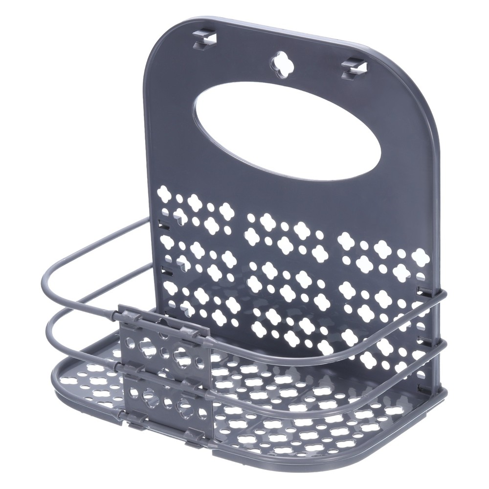 Collapsible Laundry Basket with Handle, Clothes Storage Organizer, Grey