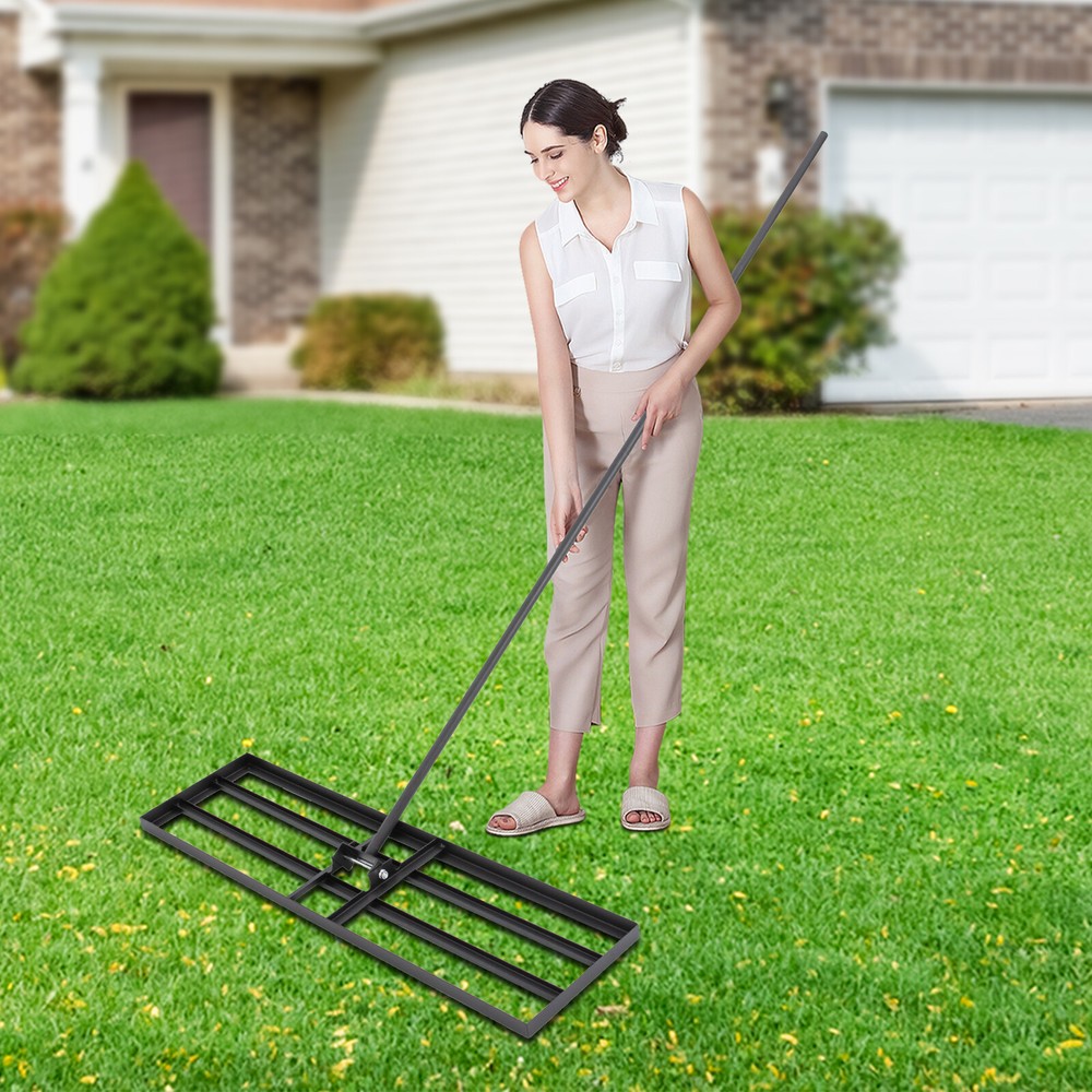 Lawn Leveling Rake, Large Levelawn Tool, 5.74FT Adjustable Handle Leveling Tool