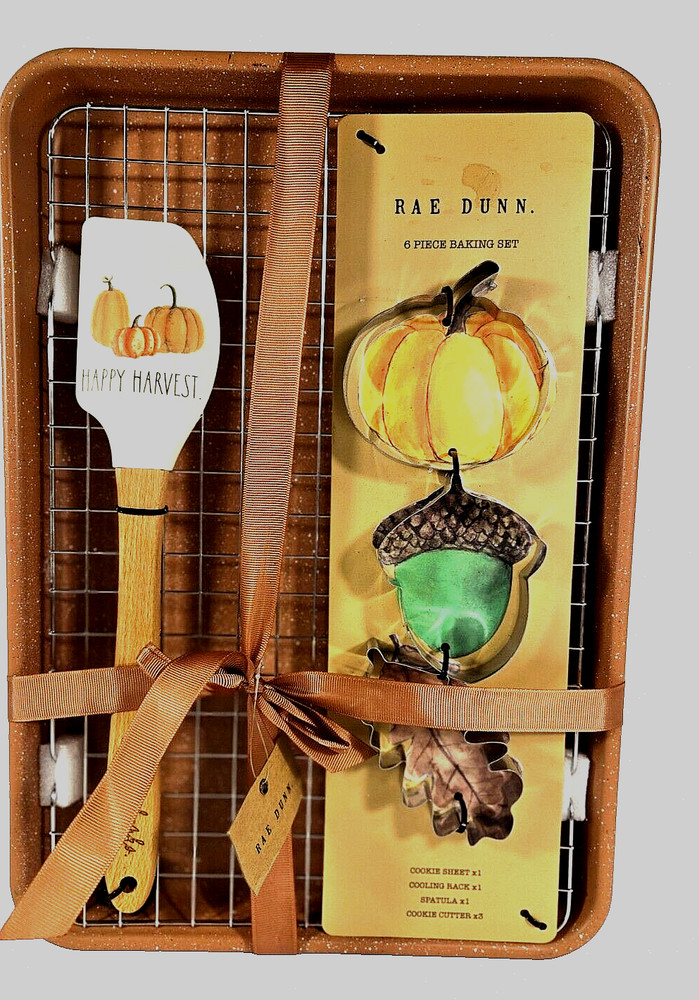 Rae Dunn HAPPY HARVEST baking set -6pc NEW