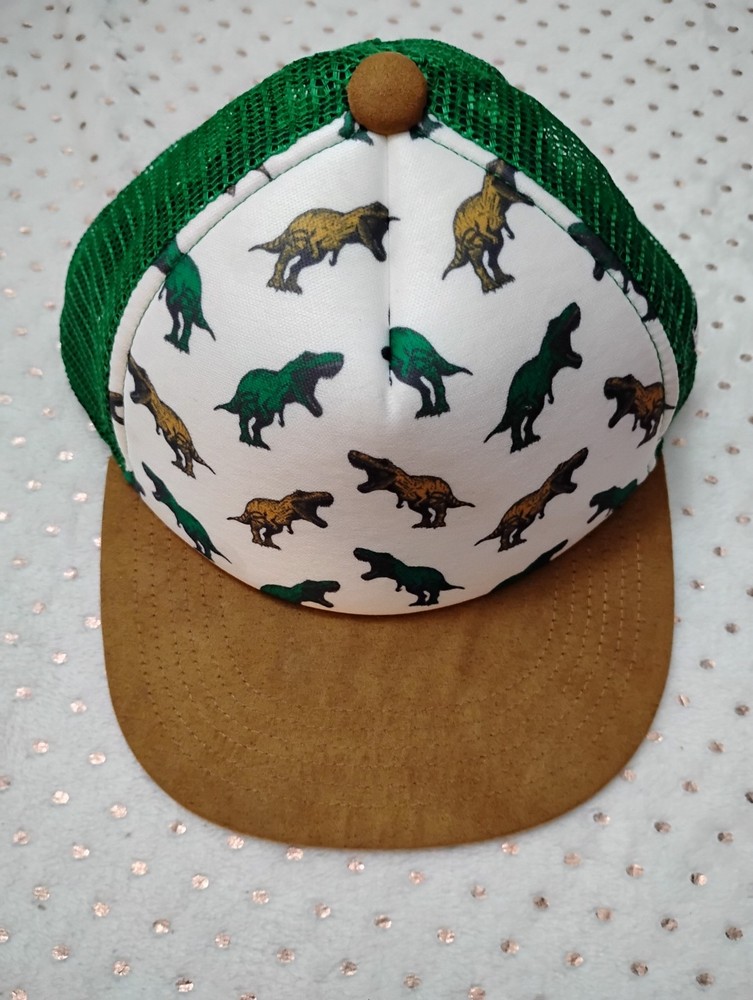 Kids  Small Snapback Mesh Hat Cap Adjustable Dinosaur Print