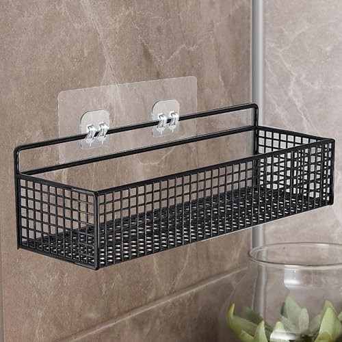 4 Pack Shower Caddy Adhesive Replacement, Strong Adhesive 4 Pack Double Hooks