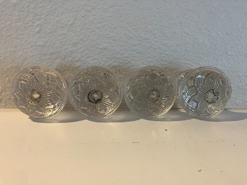 Early Old Antique Pressed / Sandwich Glass Cabinet / Drawer Pulls / Knobs