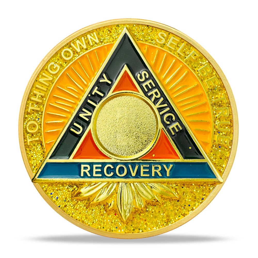 Personalized 1-65 Years Alcoholics Anonymous AA Chips Medallion Sobriety Coin