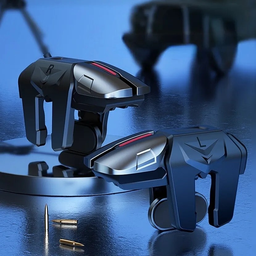 1 Pair Six Finger Operation Mobile Game Trigger Controller Gamepad for Phone