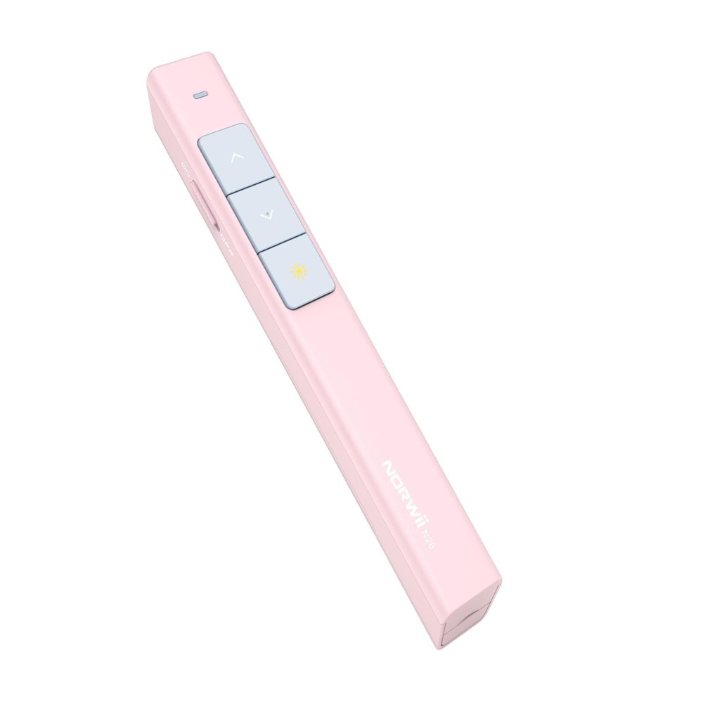 Wireless Presentation Clicker Remote with Pointer for PowerPoint - Pink