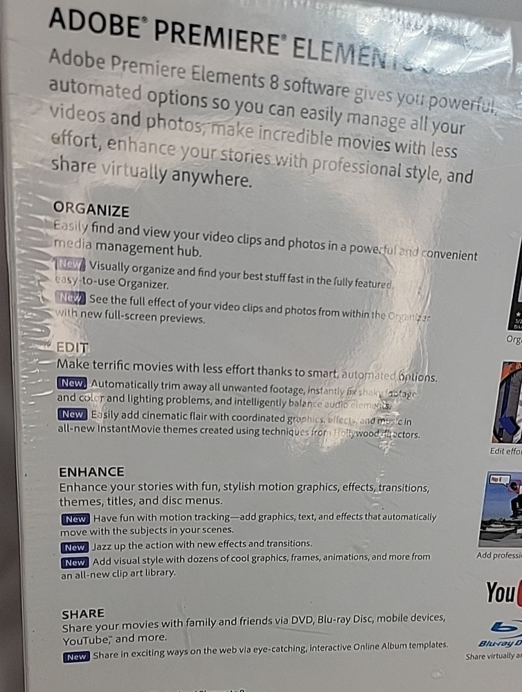 Adobe Premiere Elements 8 Education Movie Creator for Windows New