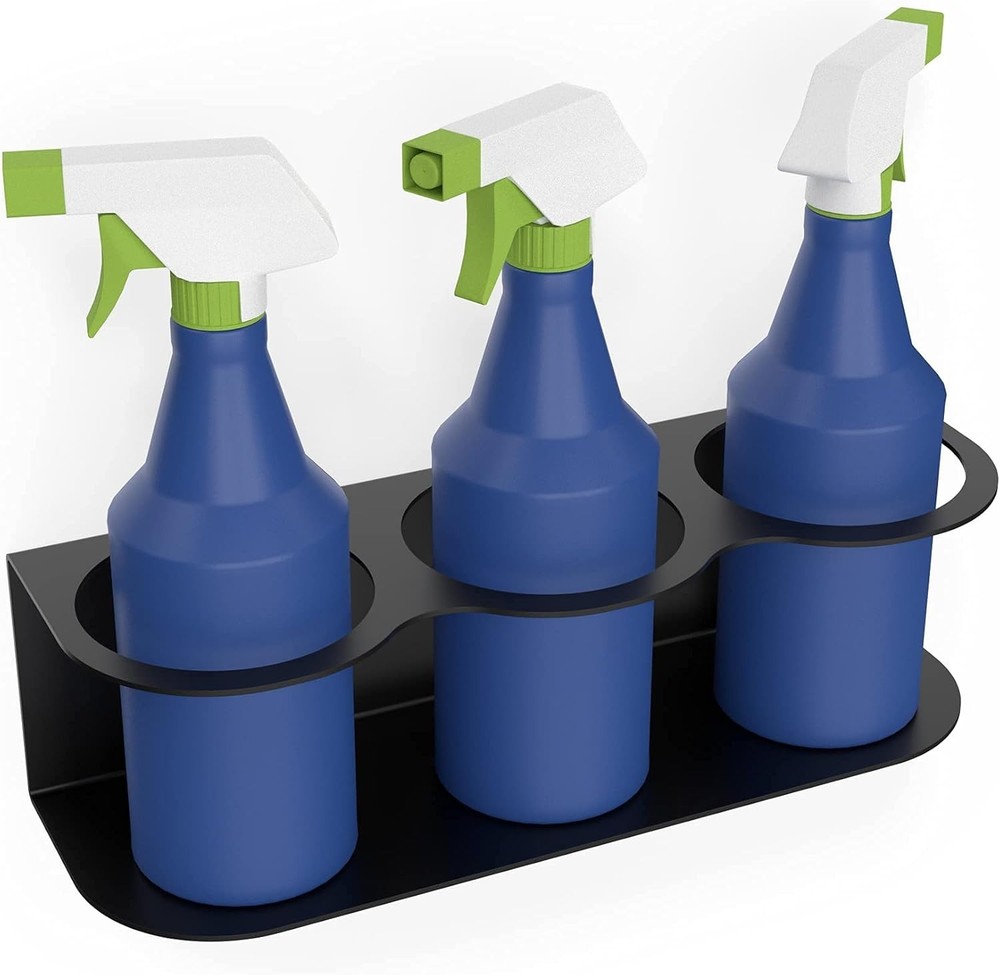 Heavy-Duty Steel Spray Bottle Organizer - Rust-Resistant & Efficient Storage