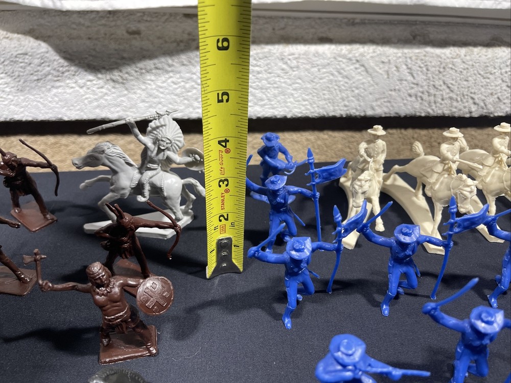 CHERILEA Playset Figures 7th Cavalry And Indians Regiment 60mm 65 PC