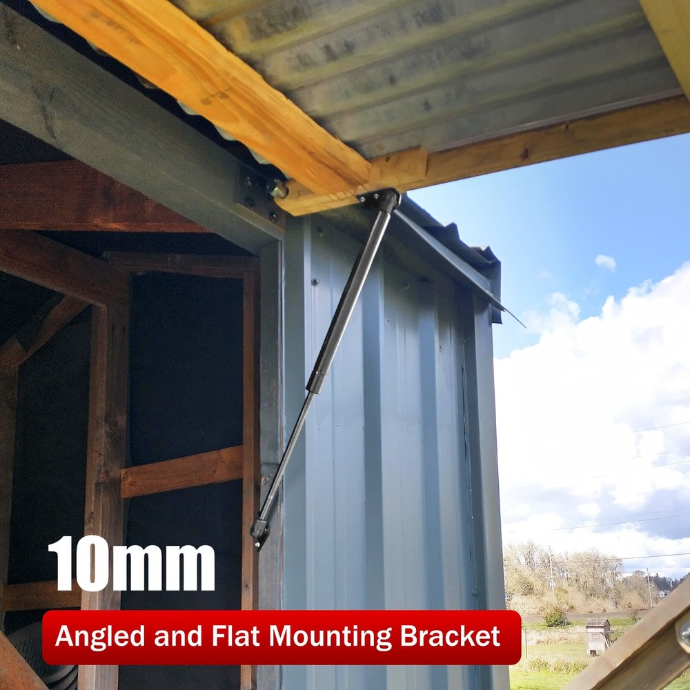 10mm Ball Stud Gas Strut Mounting Brackets with LType, FlatType & Screws
