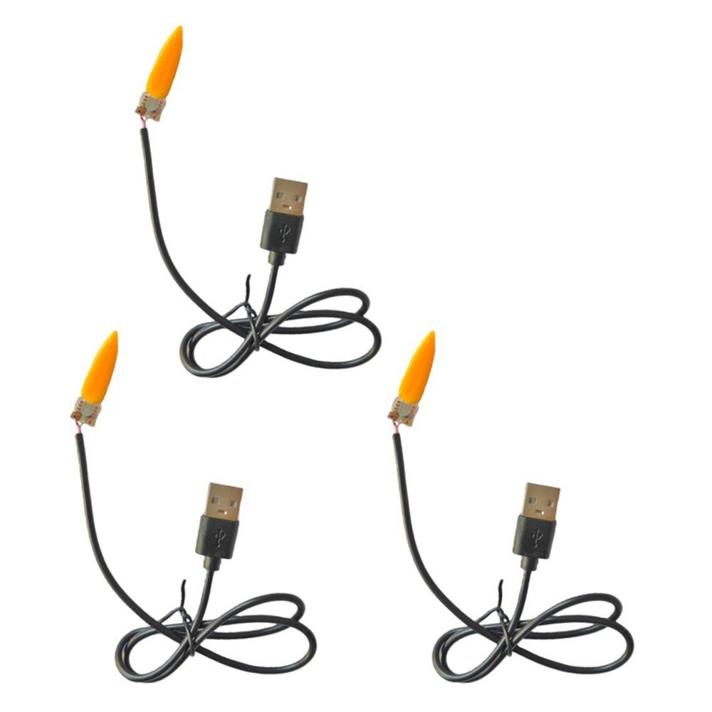 USB 5V LED flicker candle flame lamp compact circuit board module for decor