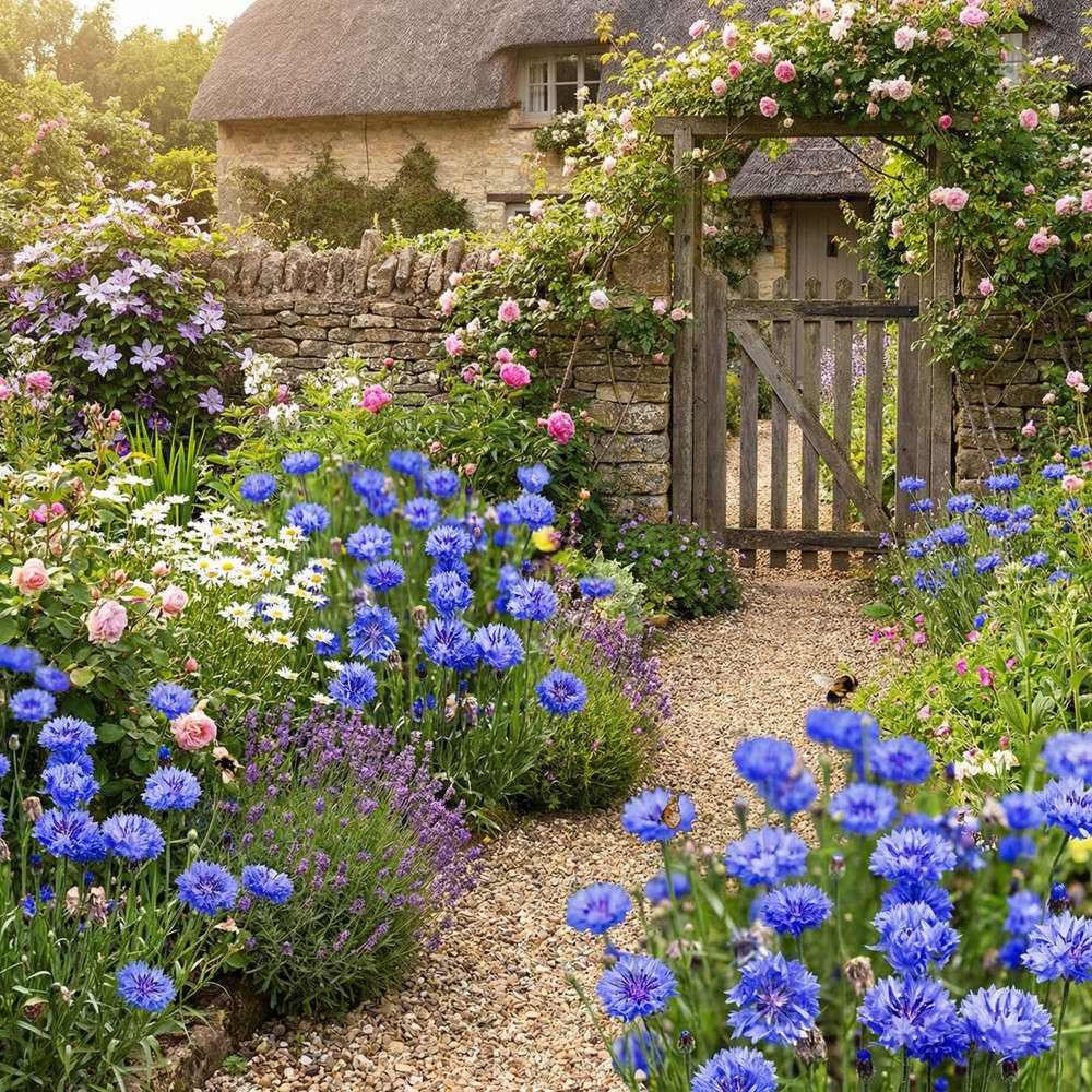 Landscaper's Pack Cornflower Bachelor Button DWARF BLUE Non-GMO 1500 Seeds!