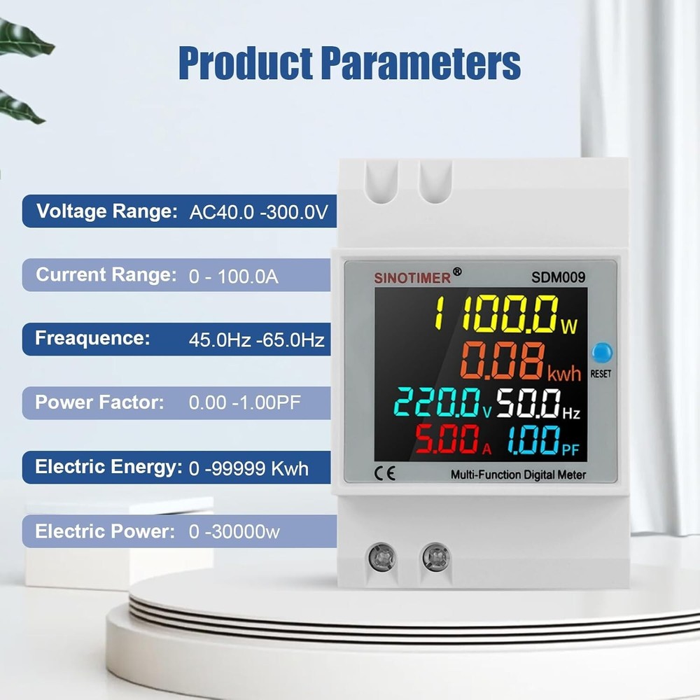 6 in 1 AC40-300V 100A Amperomet Voltmeter Digital Current Counter Meter